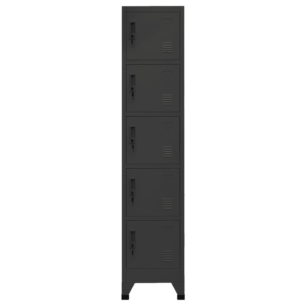 Locker Cabinet Anthracite 38x40x180 cm Steel
