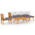 6 Piece Garden Lounge Set with Cushions Solid Wood Acacia
