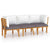 3 Piece Garden Lounge Set with Cushions Solid Wood Acacia
