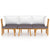 3 Piece Garden Lounge Set with Cushions Solid Wood Acacia