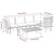 6 Piece Garden Lounge Set with Cushions Solid Wood Acacia