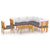 7 Piece Garden Lounge Set with Cushions Solid Wood Acacia