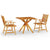 3 Piece Garden Dining Set Solid Wood Acacia