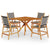 5 Piece Garden Dining Set Solid Wood Acacia
