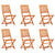 Folding Garden Chairs 6 pcs Solid Eucalyptus Wood