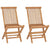 3 Piece Garden Dining Set Solid Wood Teak