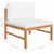 6 Piece Garden Lounge Set with Cream Cushions Solid Teak Wood
