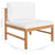 8 Piece Garden Lounge Set with Cream Cushions Solid Teak Wood