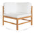 6 Piece Garden Lounge Set with Cream Cushions Solid Teak Wood