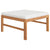 4 Piece Garden Lounge Set with Cream Cushions Solid Teak Wood