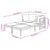 Sun Loungers with Cream White Cushions 2 pcs Acacia Wood