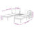 3 Piece Garden Lounge Set with Cream White Cushions Acacia Wood