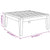 3 Piece Garden Lounge Set with Cream White Cushions Acacia Wood
