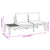 Garden Benches with Cream White Cushions 2 pcs Acacia Wood