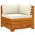 2-Seater Garden Sofa with Cushions Solid Wood Acacia