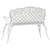 Garden Bench 108 cm Cast Aluminium White