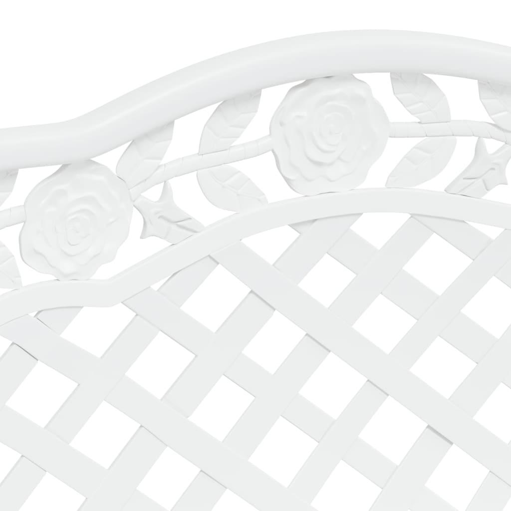 Garden Bench 108 cm Cast Aluminium White
