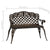 Garden Bench 108 cm Cast Aluminium Bronze