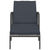 Garden Sun Lounger with Cushion Poly Rattan Grey