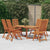 7 Piece Garden Dining Set Solid Wood Eucalyptus