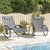 Rocking Sun Loungers 2 pcs Grey Steel and Textilene