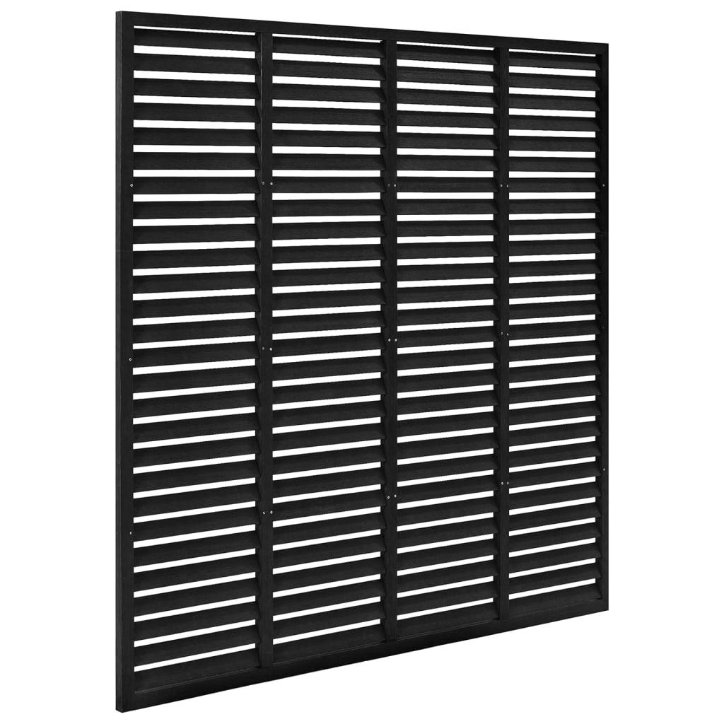Louver Fence WPC 180x180 cm Dark Grey