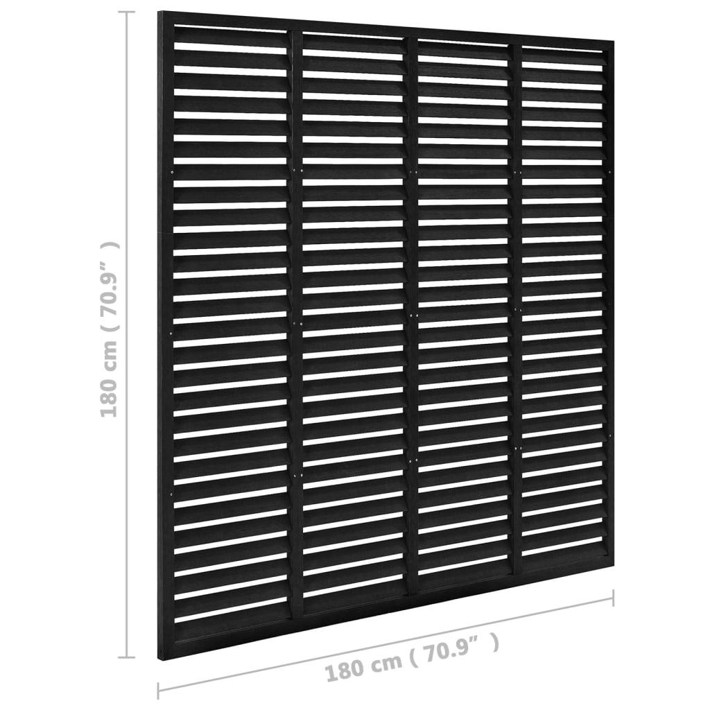 Louver Fence WPC 180x180 cm Dark Grey