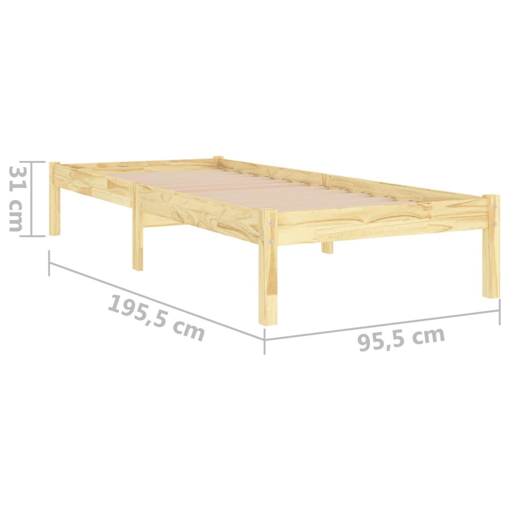 Bed Frame without Mattress Solid Wood 90x190 cm