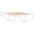 Bed Frame without Mattress White Solid Wood 135x190 cm