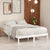 Bed Frame without Mattress White Solid Wood 135x190 cm