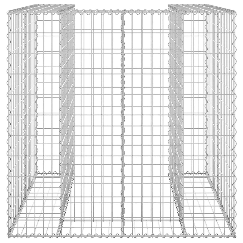Gabion Wall for Garbage Bin Galvanised Steel 110x100x110 cm