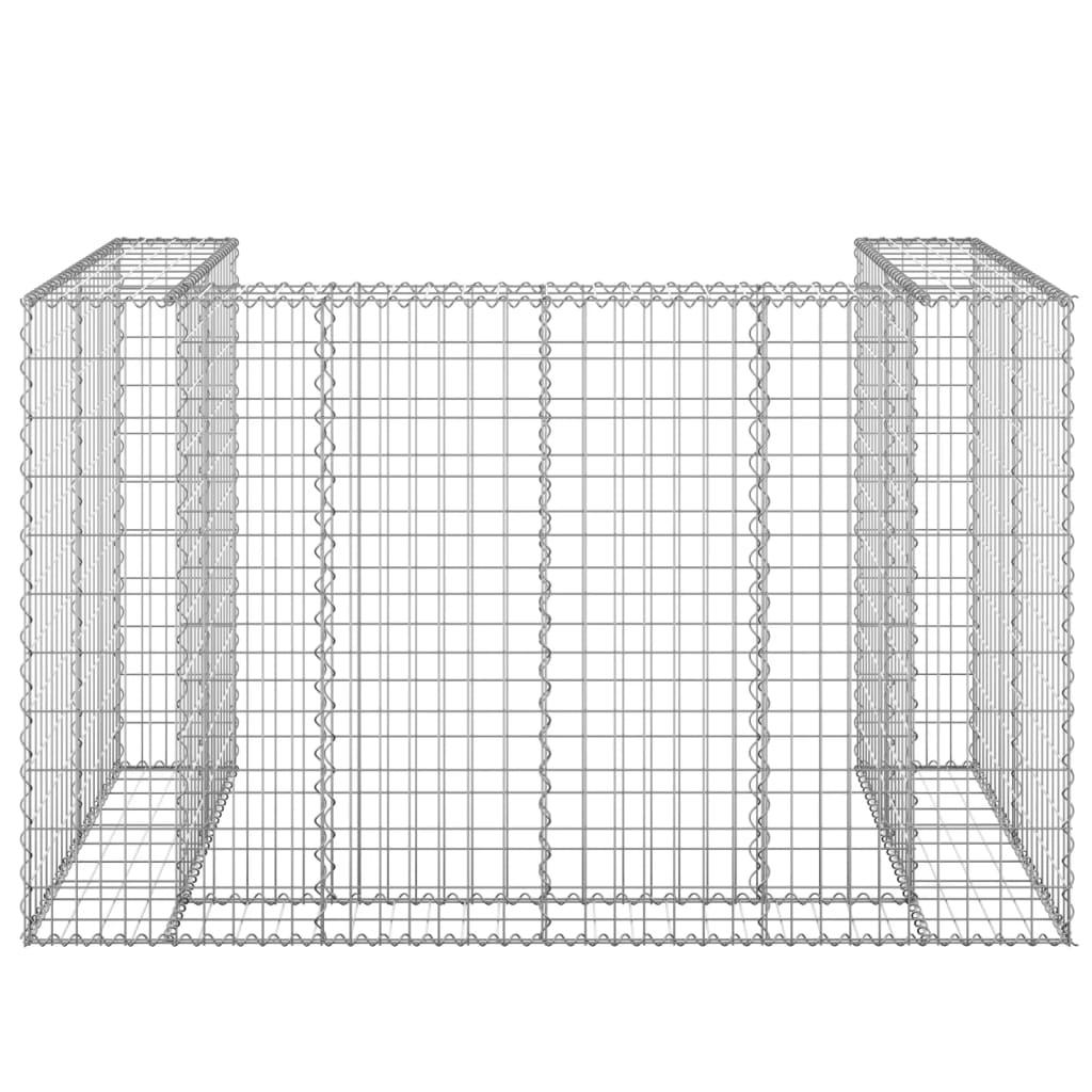 Gabion Wall for Garbage Bins Galvanised Steel 180x100x110 cm
