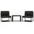 3 Piece Garden Sofa Set with Cushions Aluminium Anthracite