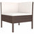 5 Piece Garden Lounge Set with Cushions Poly Rattan Brown