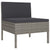 7 Piece Garden Lounge Set with Cushions Poly Rattan Grey