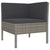 7 Piece Garden Lounge Set with Cushions Poly Rattan Grey