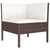 8 Piece Garden Lounge Set with Cushions Poly Rattan Brown