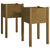 Garden Planters 2 pcs Honey Brown 40x40x70 cm Solid Pinewood