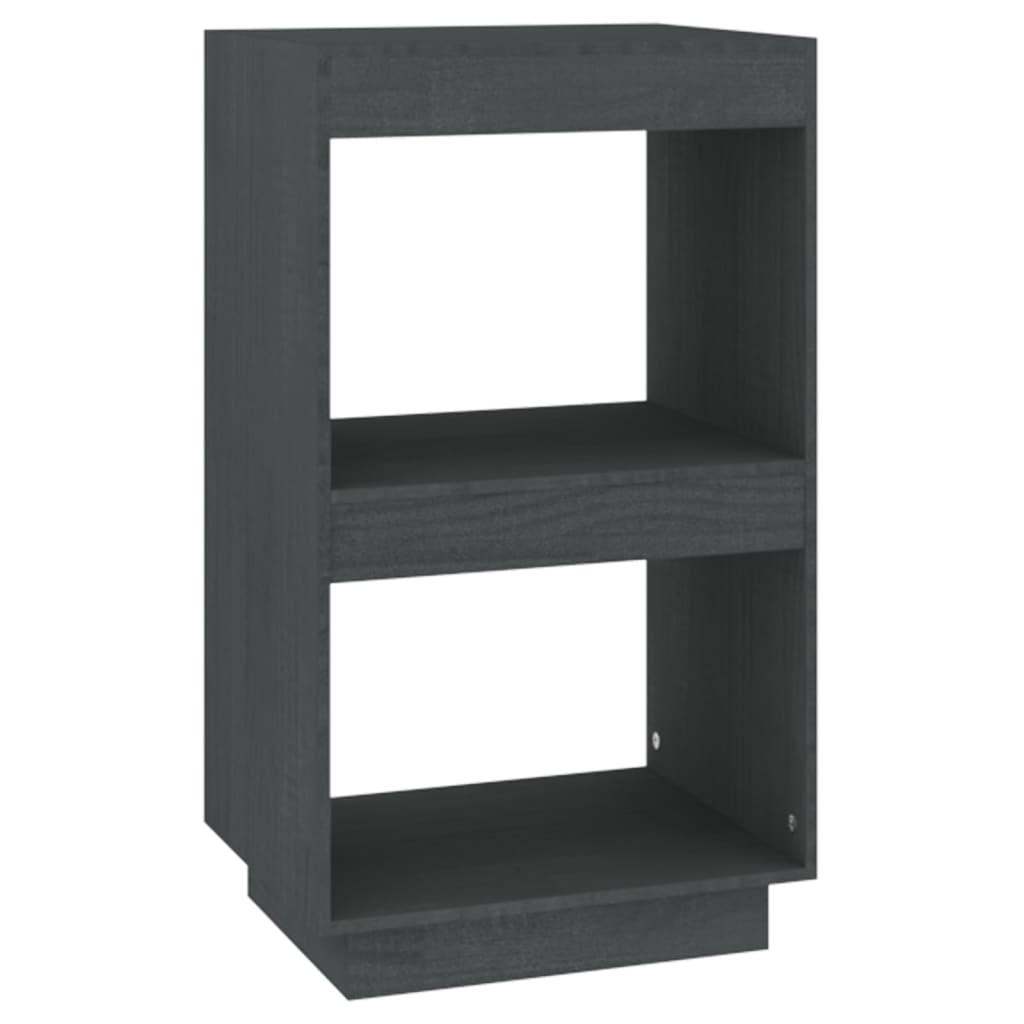 Book Cabinet Grey 40x35x71 cm Solid Pinewood