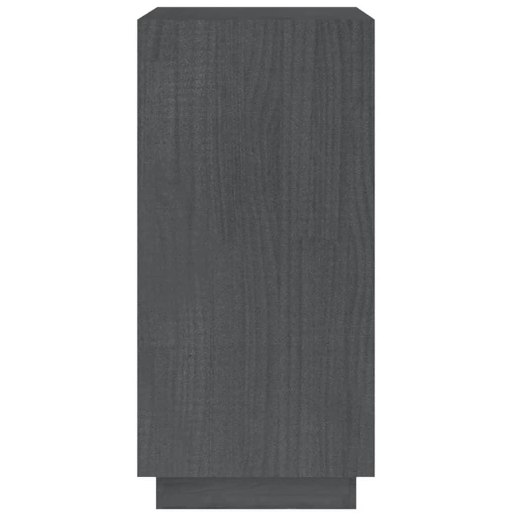 Book Cabinet Grey 40x35x71 cm Solid Pinewood