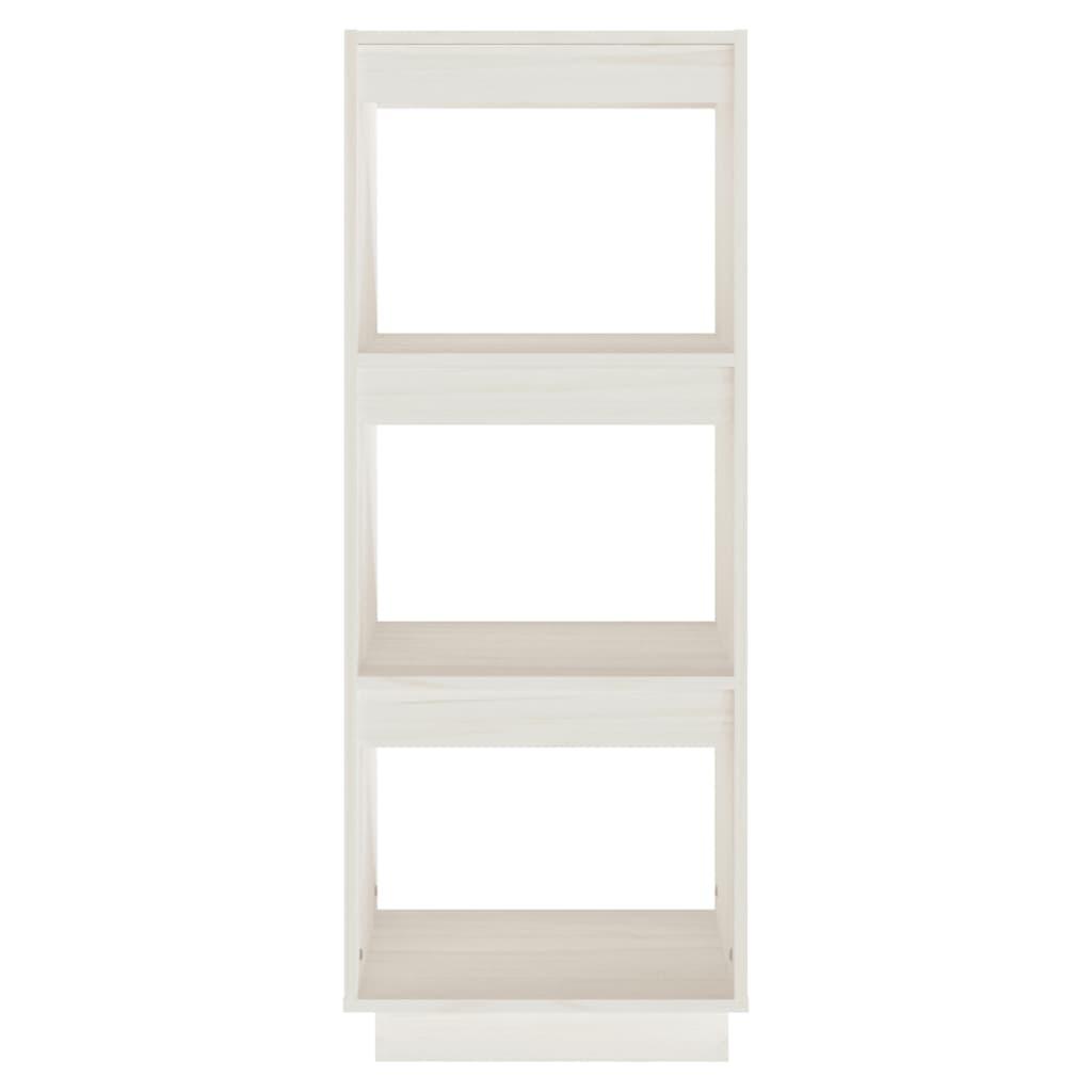 Book Cabinet/Room Divider White 40x35x103 cm Solid Pinewood