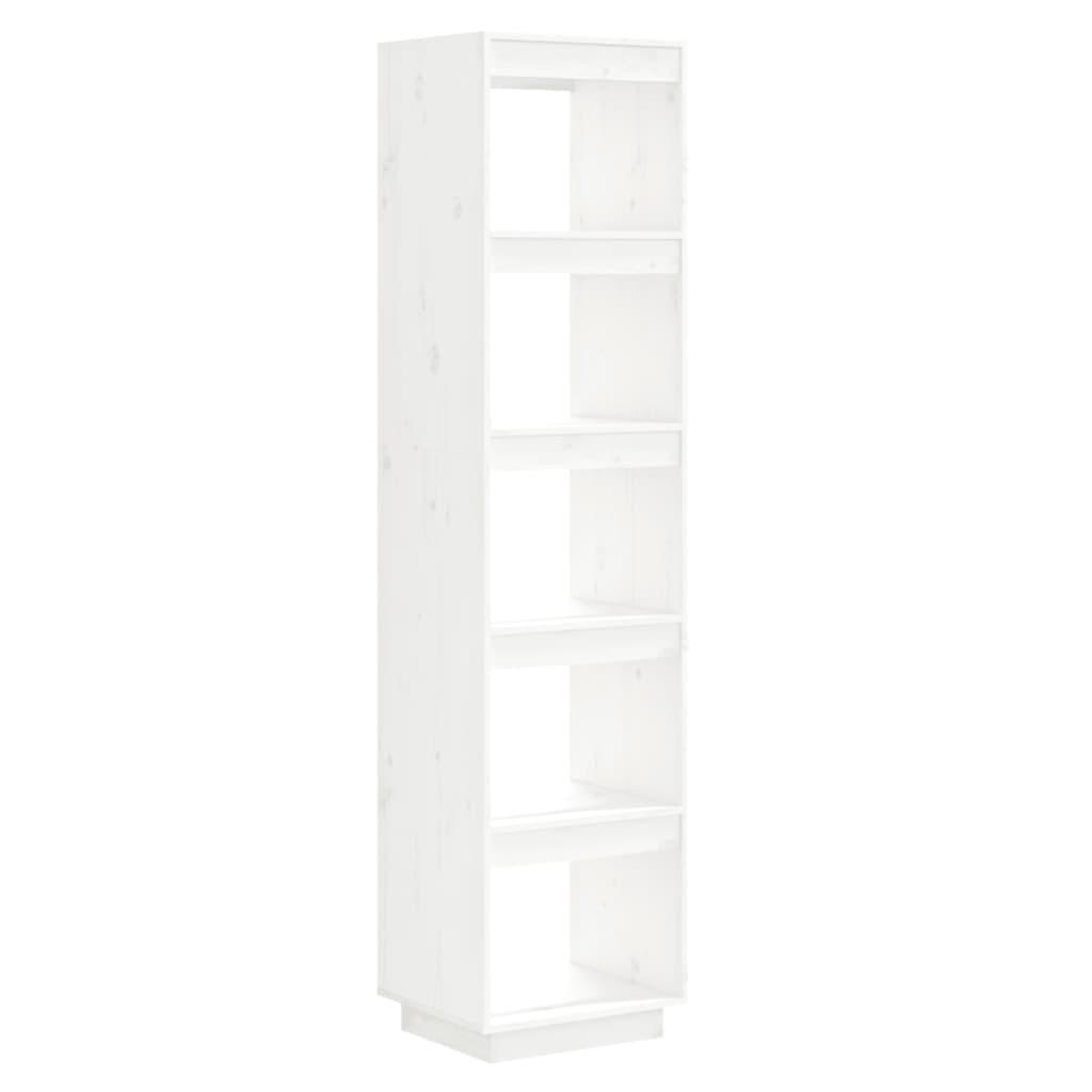Book Cabinet/Room Divider White 40x35x167 cm Solid Wood Pine