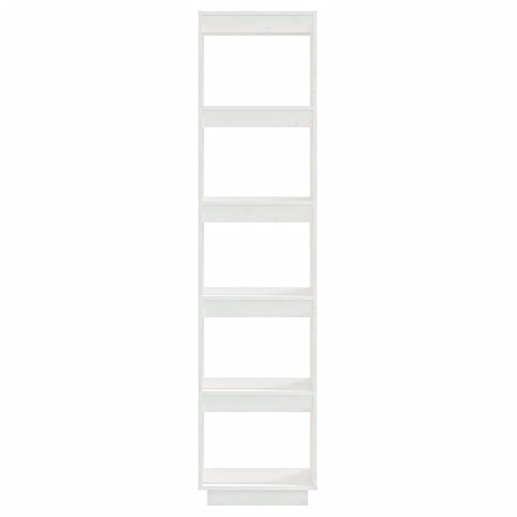 Book Cabinet/Room Divider White 40x35x167 cm Solid Wood Pine