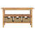 Bathroom Vanity Cabinet with 3 Baskets Solid Wood Teak 132x45x75 cm