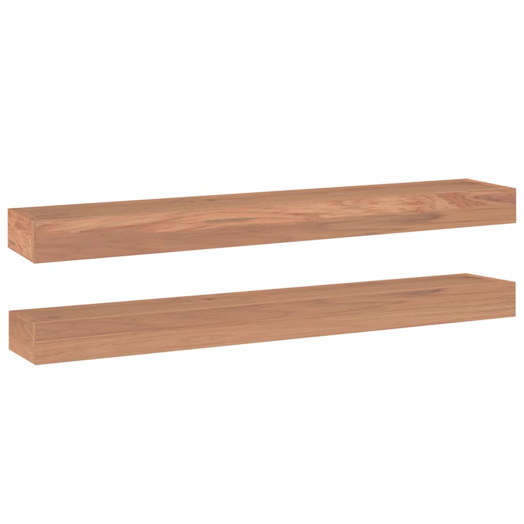 Wall Shelves 2 pcs 90x15x4 cm Solid Wood Teak