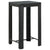 5 Piece Garden Bar Set with Cushions Poly Rattan Black