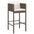 3 Piece Garden Bar Set with Cushions Poly Rattan Brown