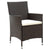 9 Piece Outdoor Dining Set with Cushions Poly Rattan Brown