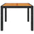 3 Piece Outdoor Dining Set with Cushions Poly Rattan Black