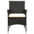 7 Piece Outdoor Dining Set with Cushions Poly Rattan Black